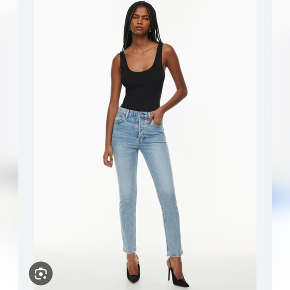 Denim Forum Denim - Denim Forum Yoko High Rise Slim Distressed Size 26